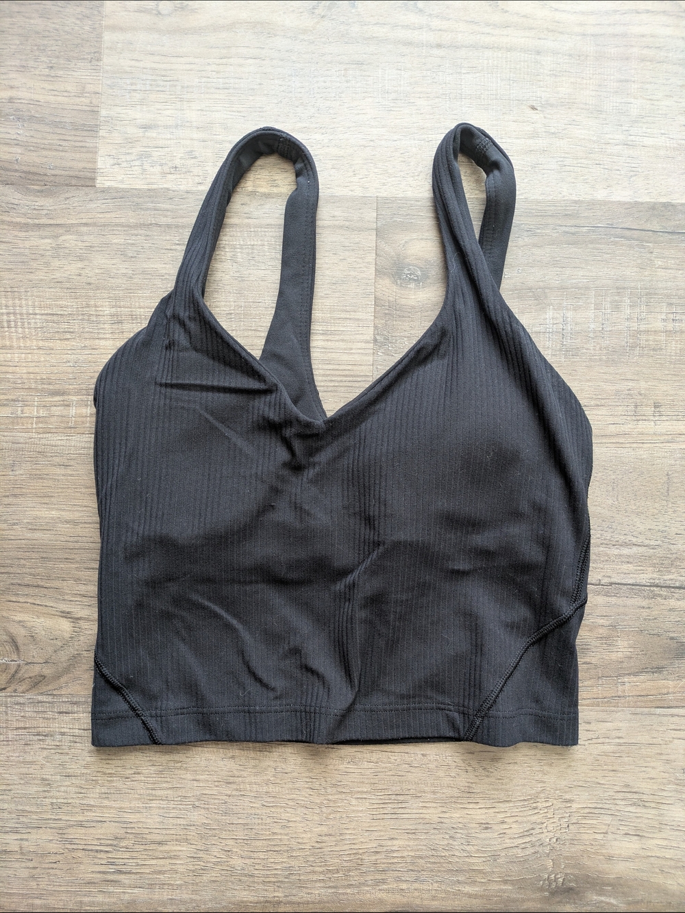 Lululemon Black Ribbed Align Tank Sz 0